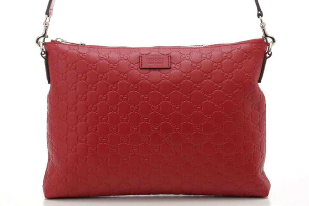 Gucci Bag Shoulder Gucci Guccissima Red